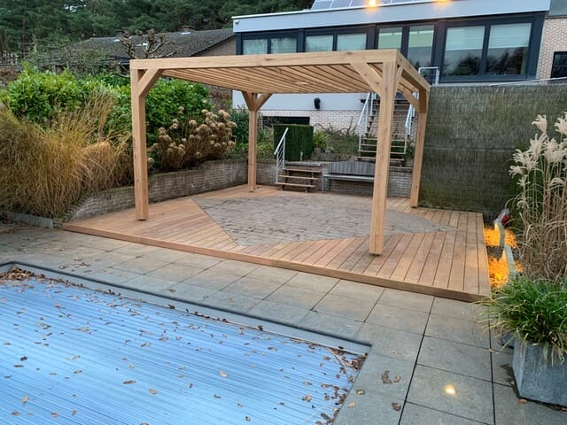 houten overkapping terras